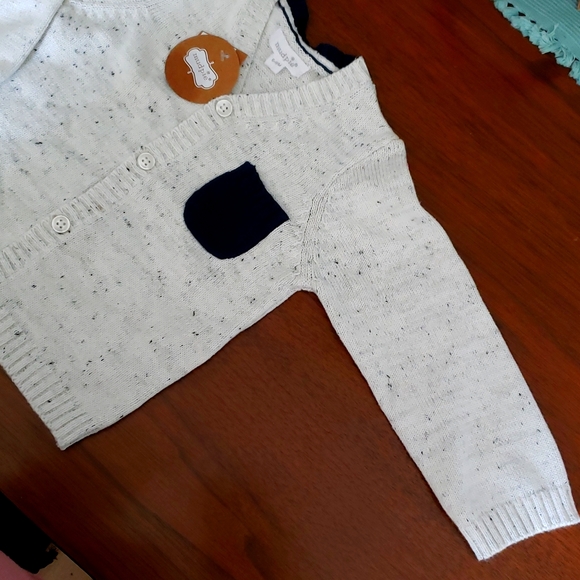 NEW! Mud Pie Baby Button Cardigan 6-9M - Picture 2 of 4